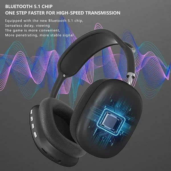 P9 Wireless Bluetooth Headphones with mic noise Canceling Headsets 3