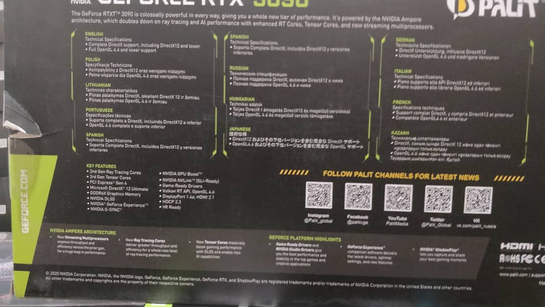 Rtx 3090 GTX Graphics Card GPU Palit 2