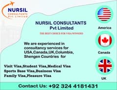 USA,Canada,Uk,Columbia visit visa consultancy services in lahore