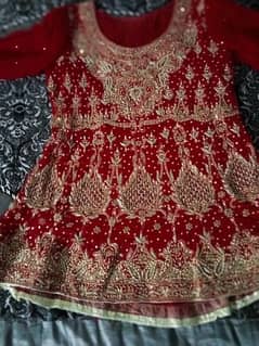 bridal dress in red colour