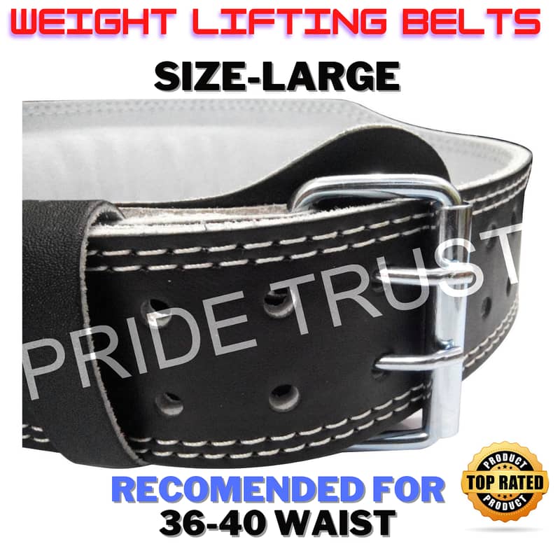 Best Quality Weight Lifting Belt - Gym Belt - Fitness - 4 Inches 0