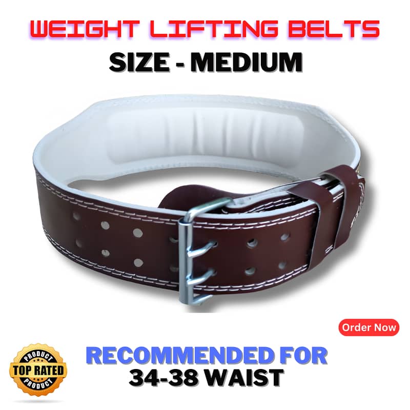 Best Quality Weight Lifting Belt - Gym Belt - Fitness - 4 Inches 4