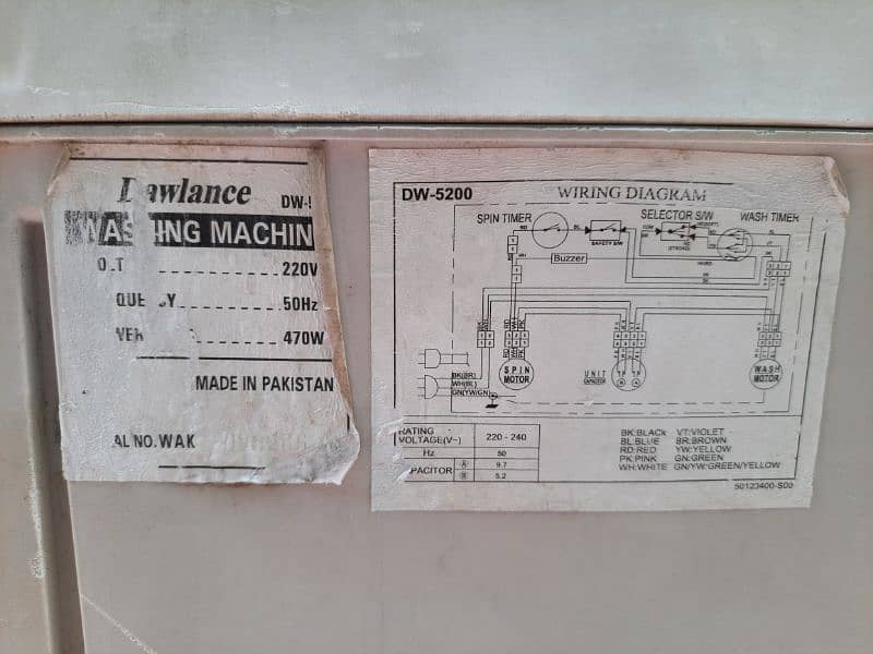 Dawlance DW5200 Washing Machine & Spinner 1
