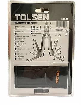 Tolsen 14 in 1 Foldable Multipurpose Pliers w/ Case (102x46x23mm) 1