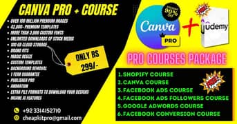 Canva Pro Subscrption With FREE Paid Courses Bundle software tool logo