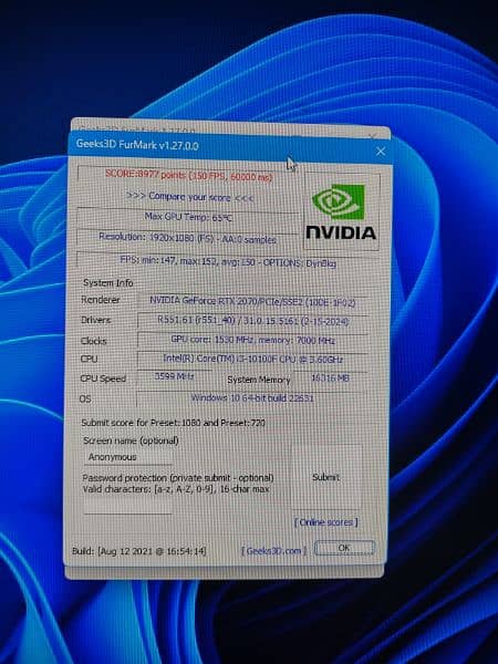 Nvidia RTX 2070 8gb 256bit with BOX 4