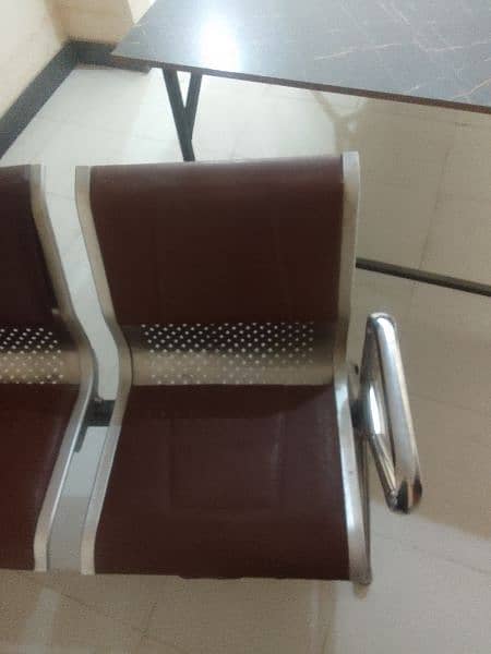 SOFA CHAIR ( stainless steel ] 3 seater 4