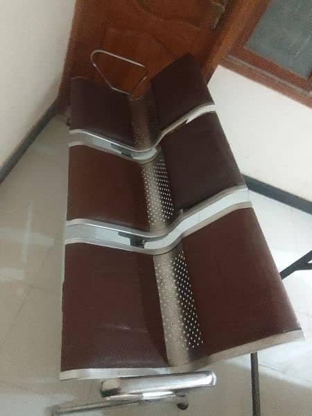 SOFA CHAIR ( stainless steel ] 3 seater 5
