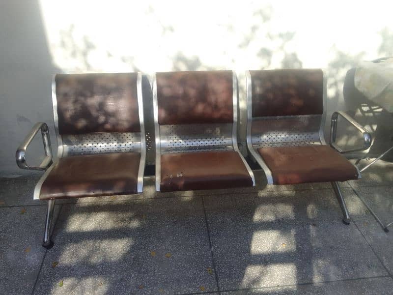 SOFA CHAIR ( stainless steel ] 3 seater 7