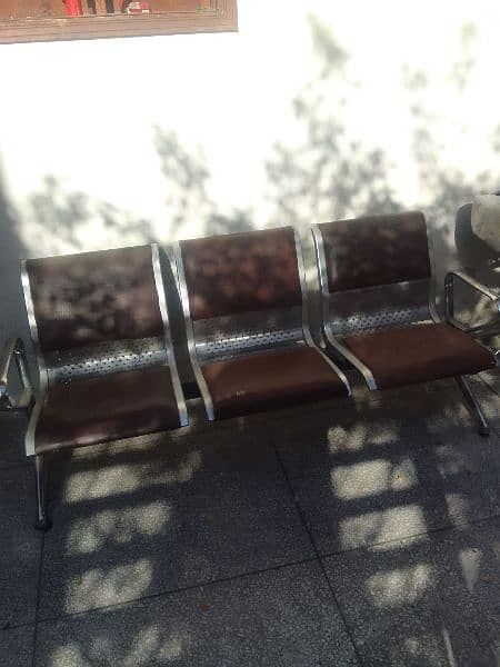 SOFA CHAIR ( stainless steel ] 3 seater 6