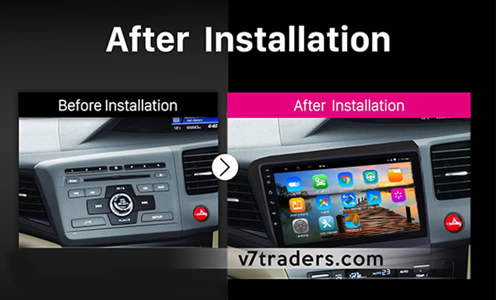 V7 Honda Civic 2012-16 Rebirth Car Android Navigation Player LCD LED 1
