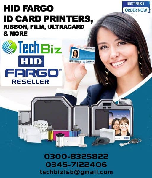Fargo Hdp 6600 dualside card printer and their acessories 4