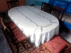 6 chair dining table for sale in good condition