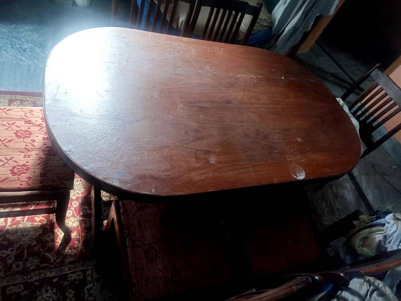 6 chair dining table for sale in good condition 3