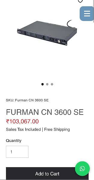 Furman CN-3600se power conditioner. . . .  like new. . . 03008248496 13