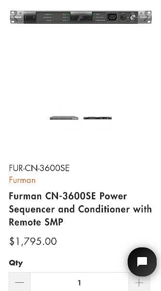 Furman CN-3600se power conditioner. . . .  like new. . . 03008248496 14