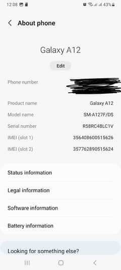 Samsung A12 PTA approved 0