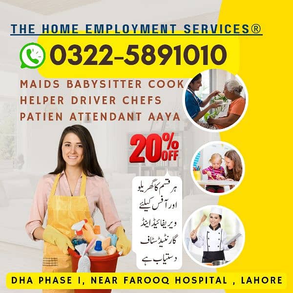 House maids , Helpers , cook , Nanny , Couple , Drivers ,Patient care 0