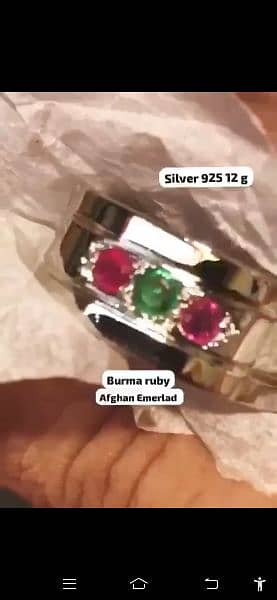 Emerald sapphire ruby Stone ring 1