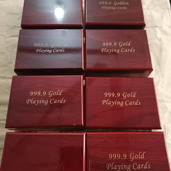 Original Imported Gold Plated Playing Cards with Deluxe Wooden Box 1