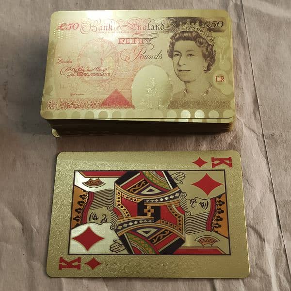 Original Imported Gold Plated Playing Cards with Deluxe Wooden Box 4