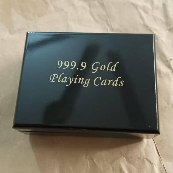 Original Imported Gold Plated Playing Cards with Deluxe Wooden Box 7