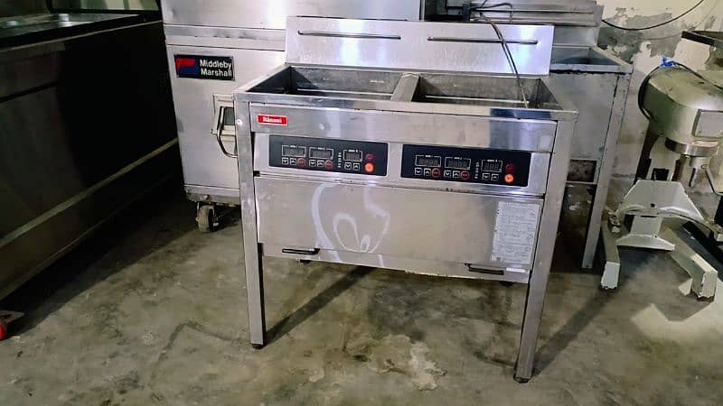 Rennai deep fryer latest model double tank 4 baskets, fast food setups 0