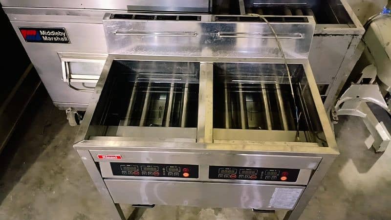 Rennai deep fryer latest model double tank 4 baskets, fast food setups 1