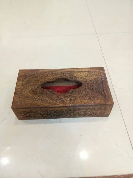 Wooden Tissue box handmade handicrafts 3