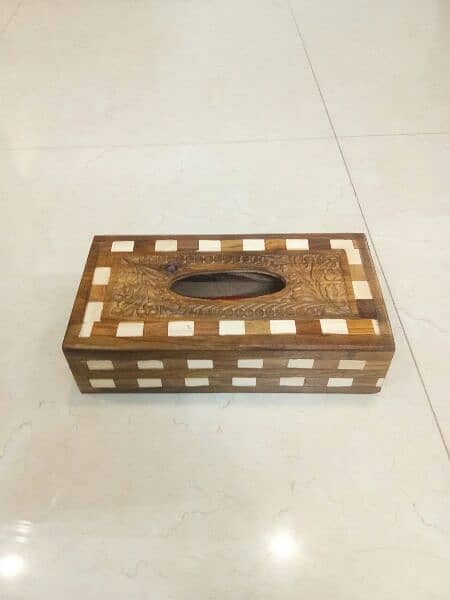 Wooden Tissue box handmade handicrafts 5