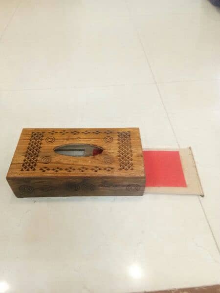 Wooden Tissue box handmade handicrafts 6