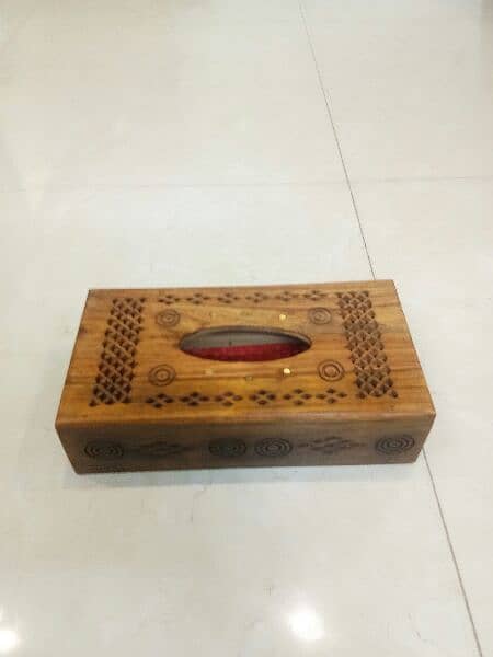 Wooden Tissue box handmade handicrafts 7