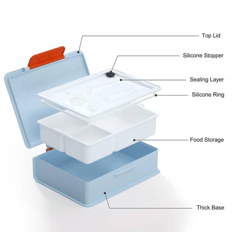 Lunch Box , Bento ( Book Style Sleek and Stylish ), storage box 1