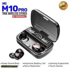 M10 Pro Wireless Earbuds, Black [ Free - Delivery]
