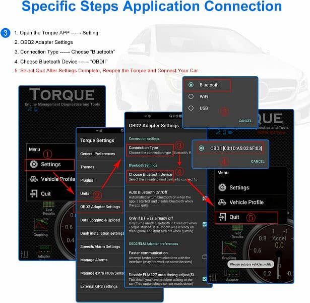 Bluetooth OBD2 Scanner for Car 6