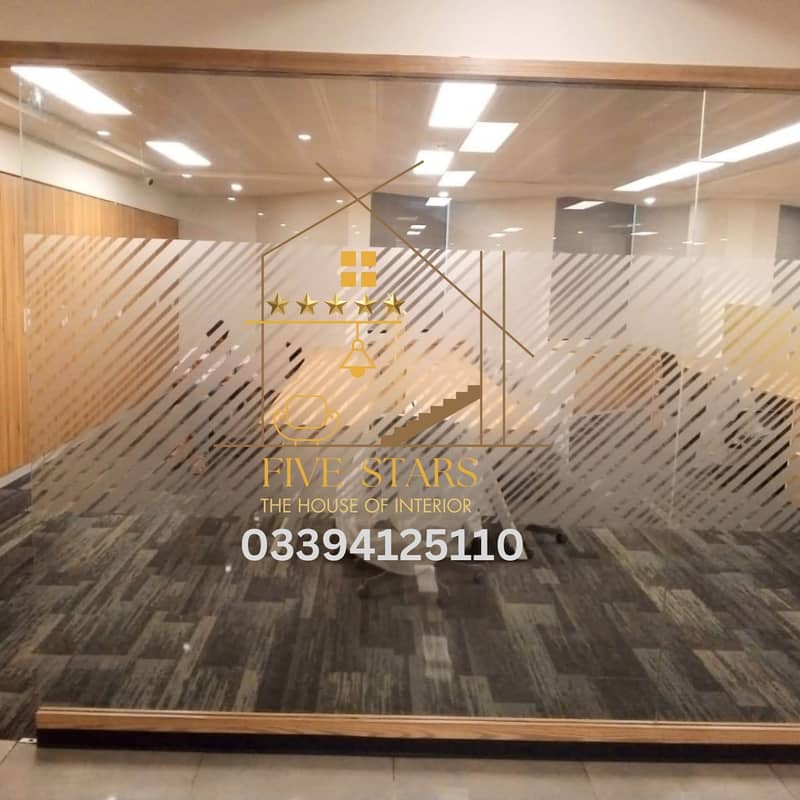 Glass films tinted frosted 3d safety commercial brandig 3