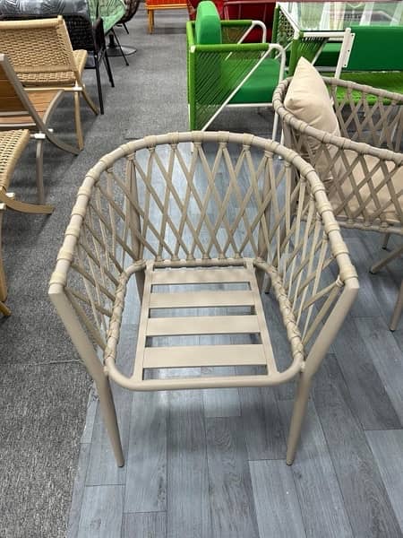 outdoor chair | rope chair | powder coated patio chair 03138928220 4
