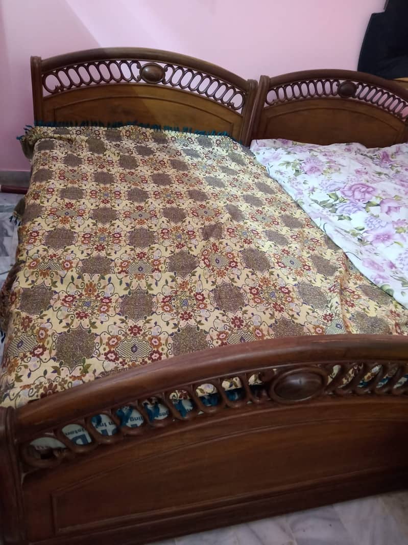 2) Wooden Bed 1