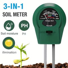 3 in 1 Soil Soil Meter Moisture, PH, Sunlight for Garden, Lawn Plants