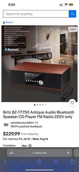 Britz BZ-T7750 Audio Bluetooth Speaker 5
