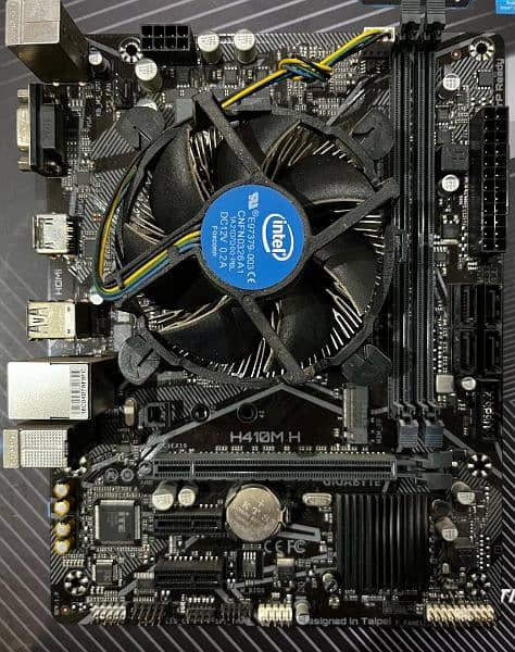 Cpu(i3 10thgen) + Mobo(h410m) + ram gaming pc package 0