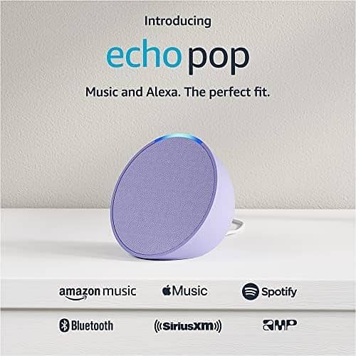Echo Pop | Full sound compact smart speaker with Alexa 4