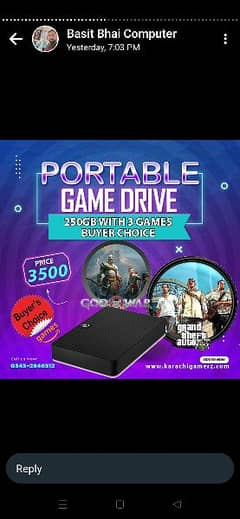 portable hard drive with games. just plug and play