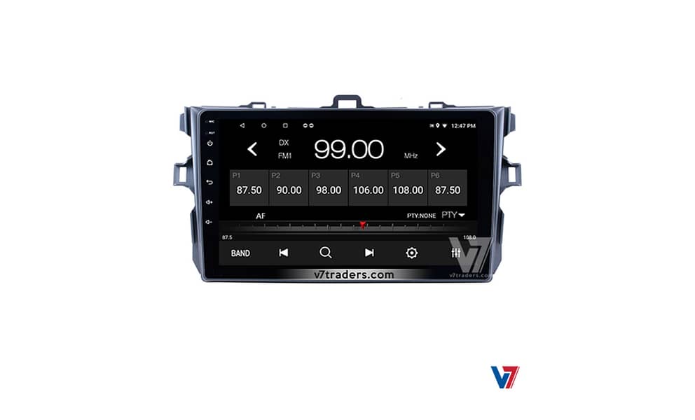 V7 Corolla 2007-13, 10" Android LCD LED Car Panel GPS navigation DVD 9