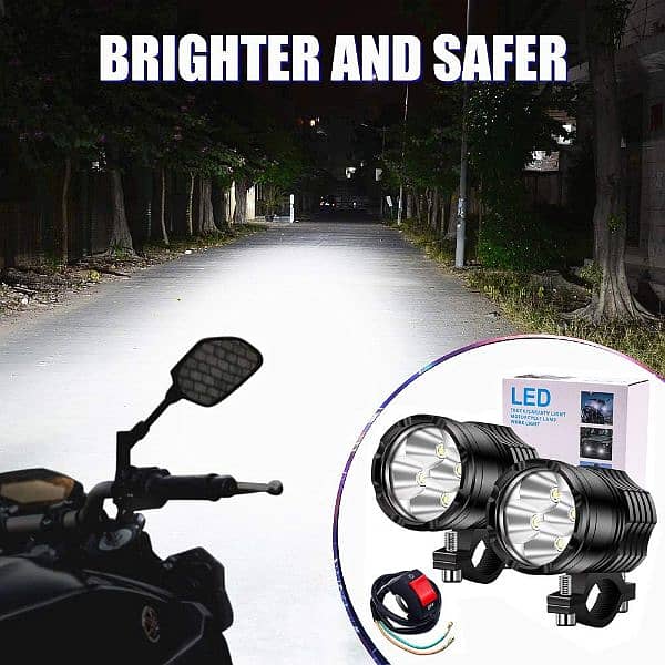 High-Powered 90W LED Fog Lights for Motorbikes 7