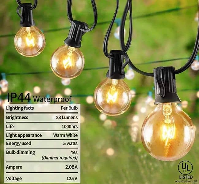 Edison bulbs String lights for indoor/outdoor decorations 1