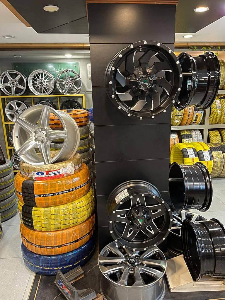 All Type Of Alloy Rims And Tyres Wheel Balancing 3D Alignment 14