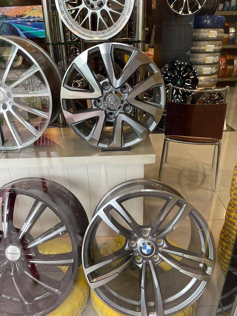 All Type Of Alloy Rims And Tyres Wheel Balancing 3D Alignment 15