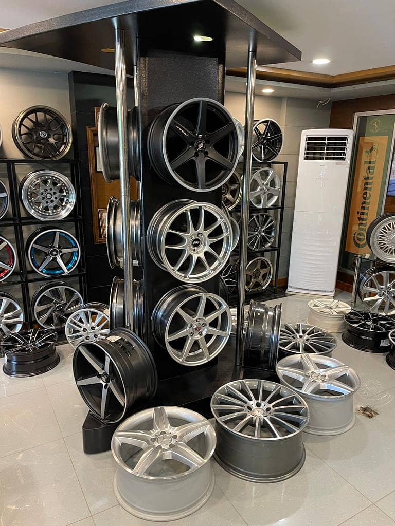 All Type Of Alloy Rims And Tyres Wheel Balancing 3D Alignment 17