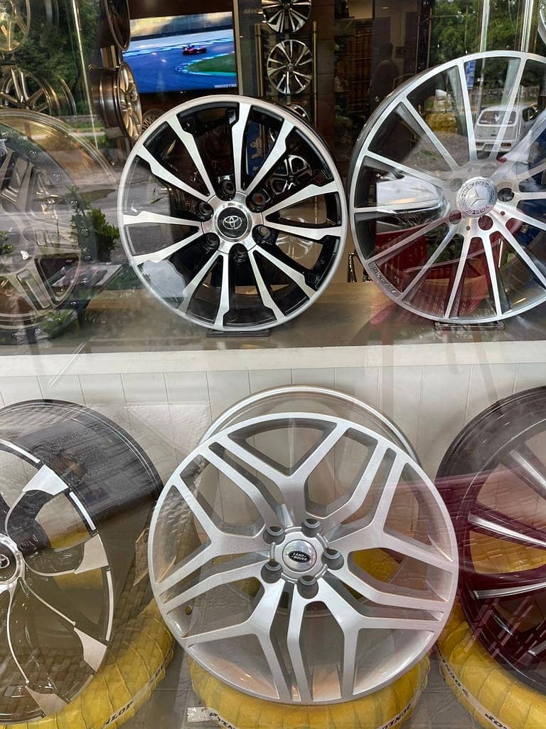 All Type Of Alloy Rims And Tyres Wheel Balancing 3D Alignment 8